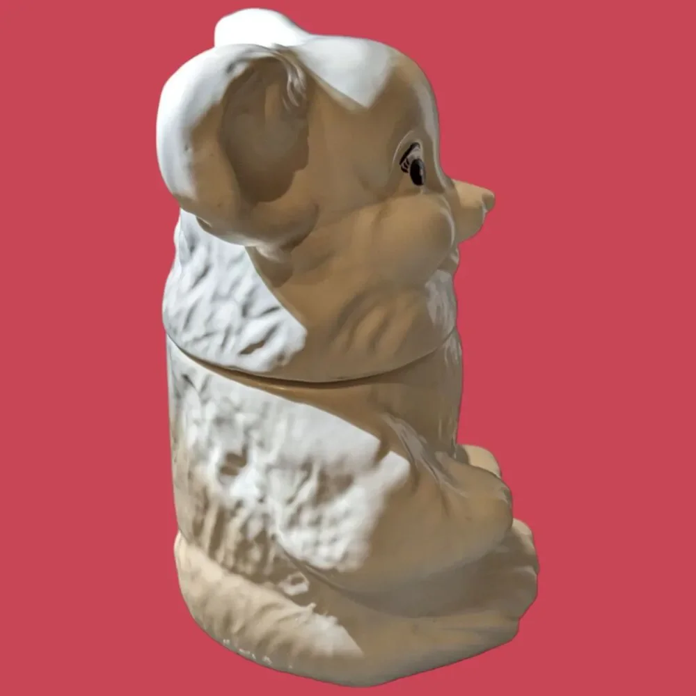 McCoy Bear Cookie Jar Vintage 1940s White Large Bear 12